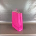 Cerise 320+120x410mm Twisted String Handle Carrier Bag
